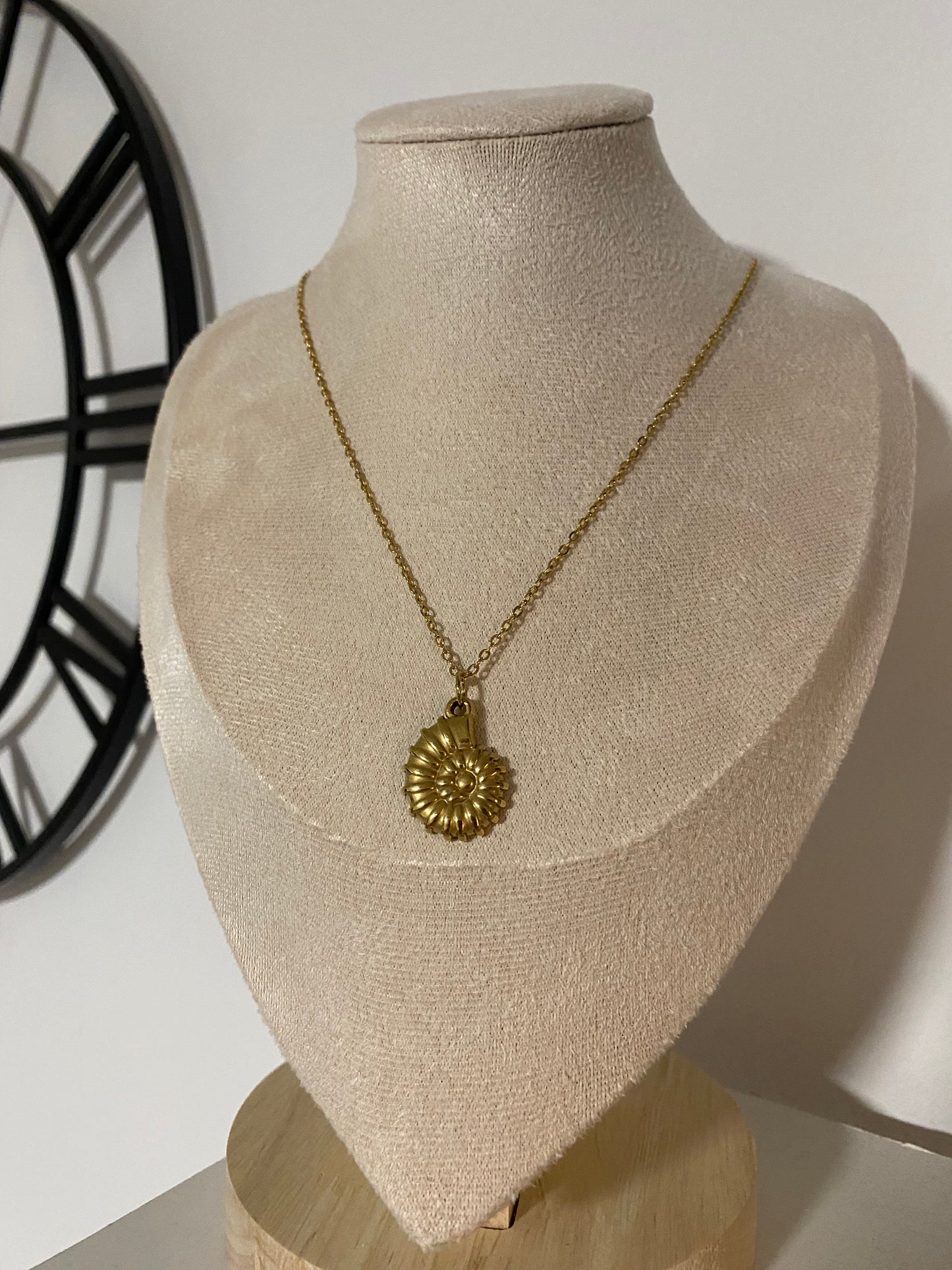 EDELSTAHL- Kette „Shell Yeah“ Silber + Gold