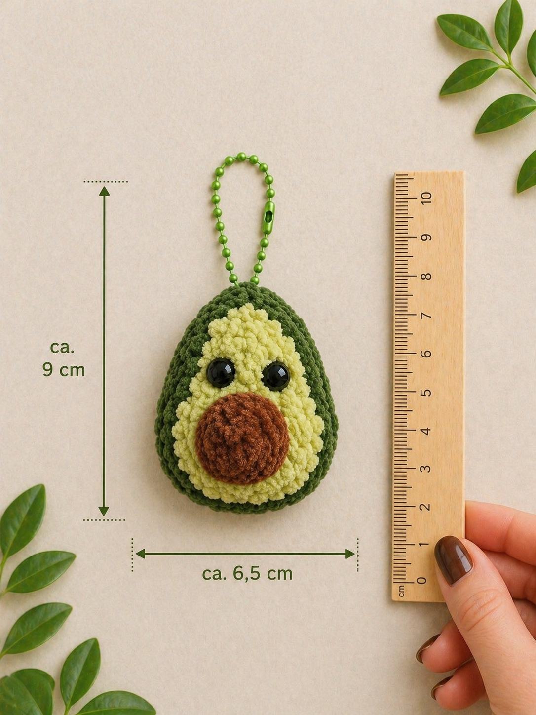 Schlüssel-/ Taschenanhänger- Anton Avocado