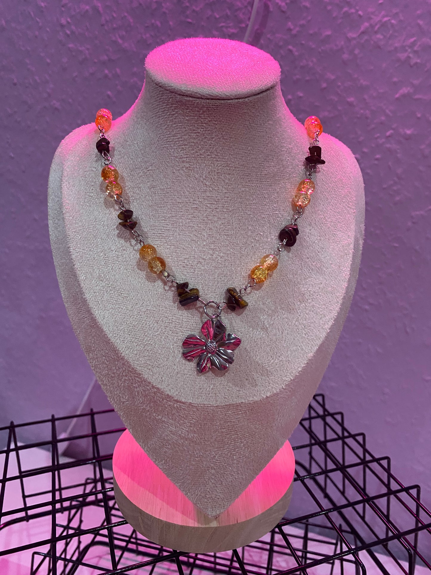 UNIKATKETTE- „Sunflower Alchemy 🌻✨“ Silber