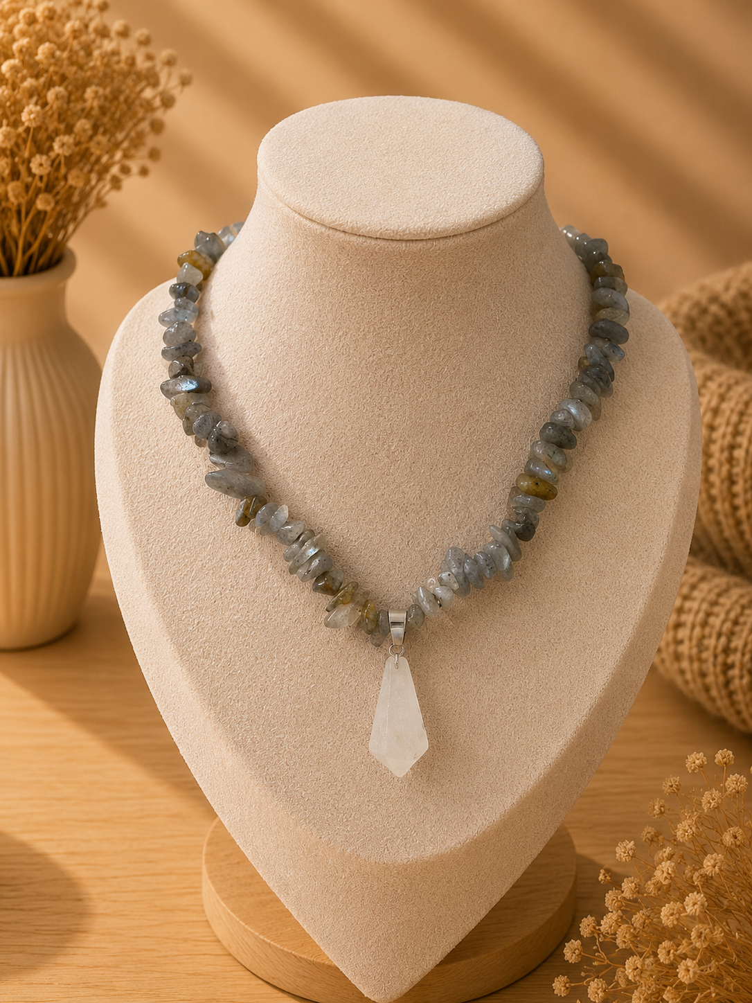 AURALINE Kette- „Moonstone Mist 🌙💎✨“