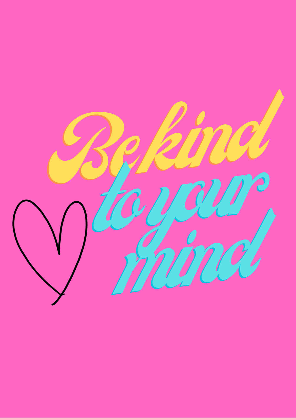 Selbstliebe- Postkarte- „Be Kind to your mind“