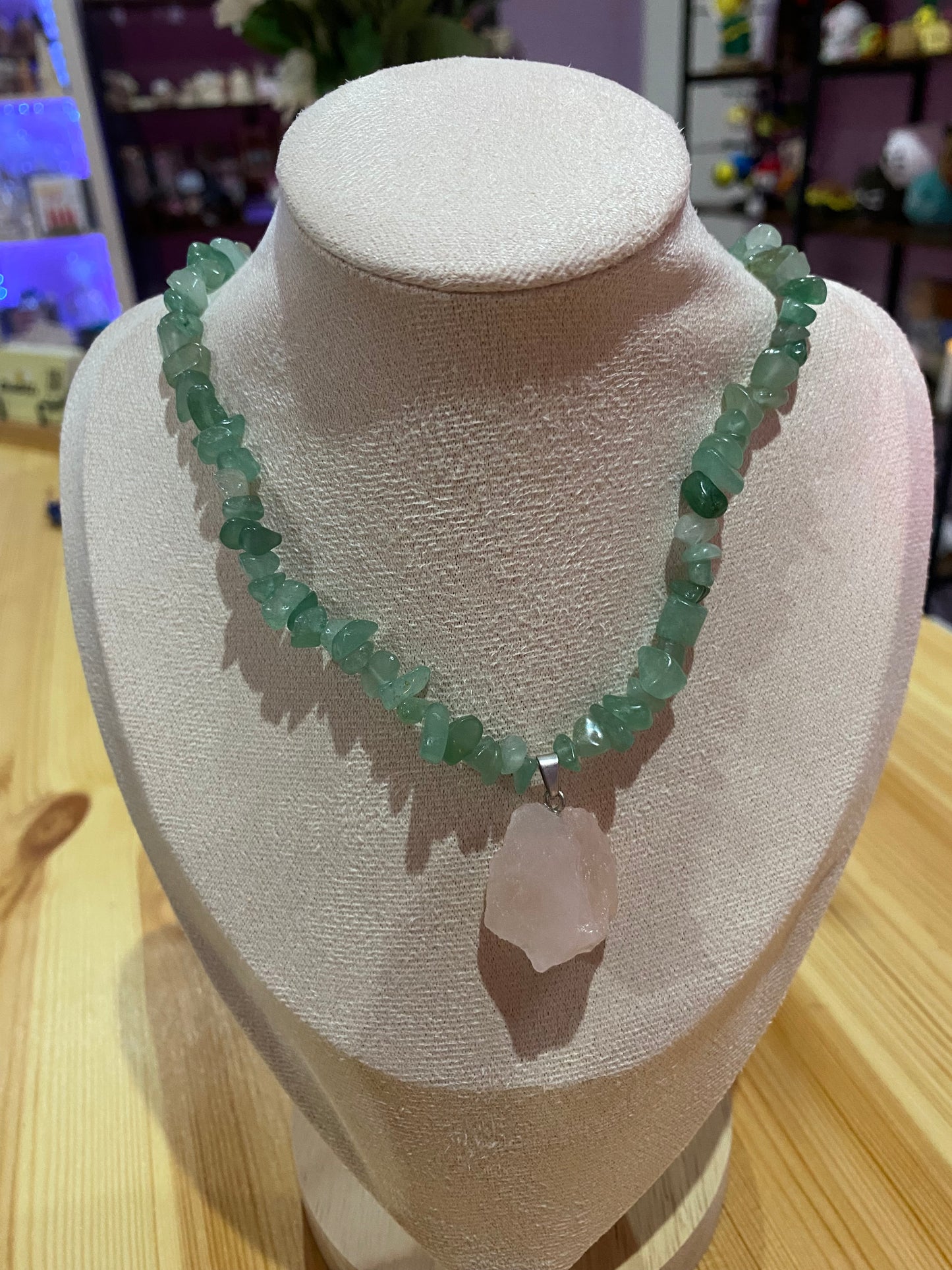 AURALINE Kette- „Forest Rose 🌿💗✨“