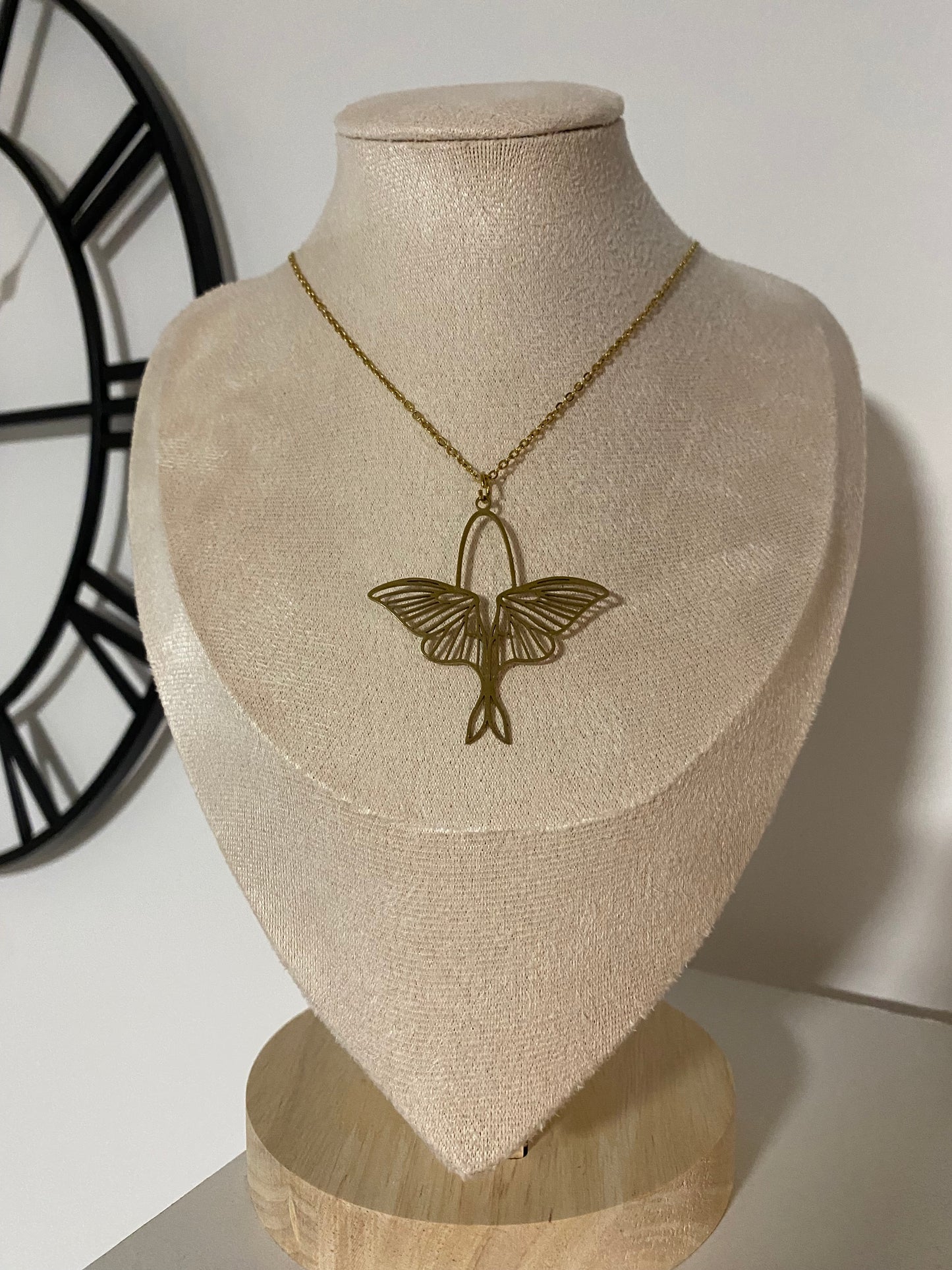 EDELSTAHL- Kette „Wings of Elegance“ Silber + Gold