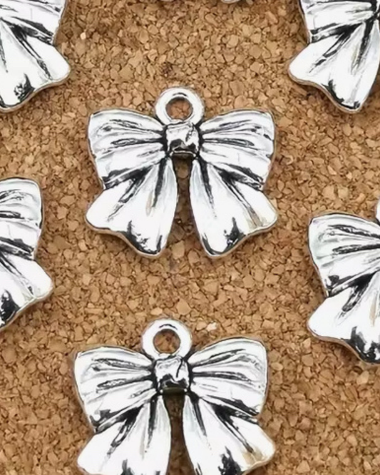 Schleife- Charm Silber
