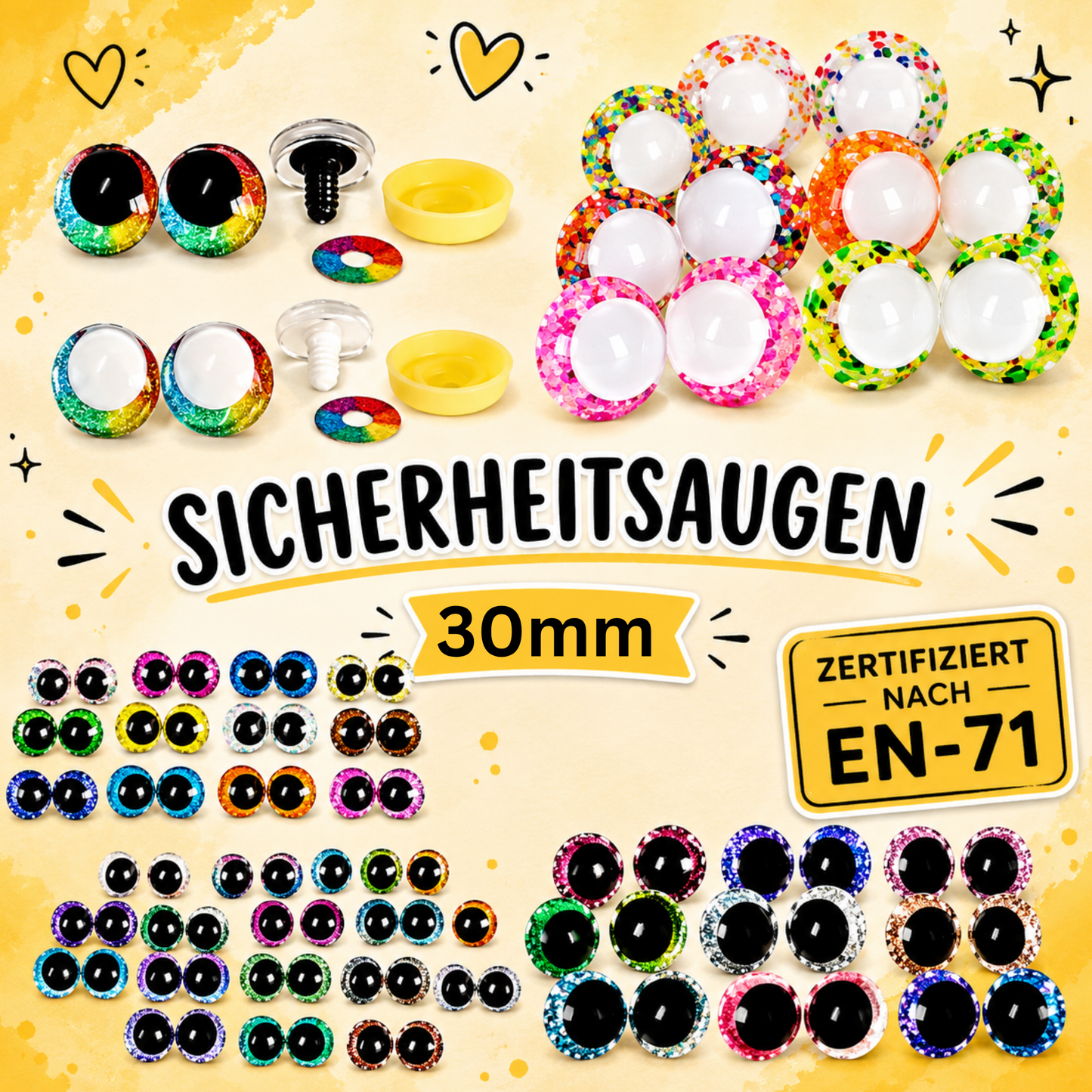 Verschiedene Sicherheitsaugen - 30mm