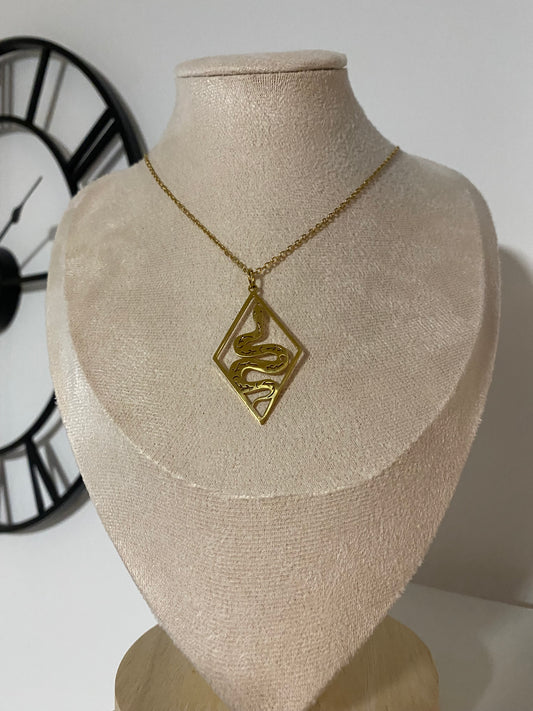 EDELSTAHL- Kette „Serpents Whisper“ Silber + Gold