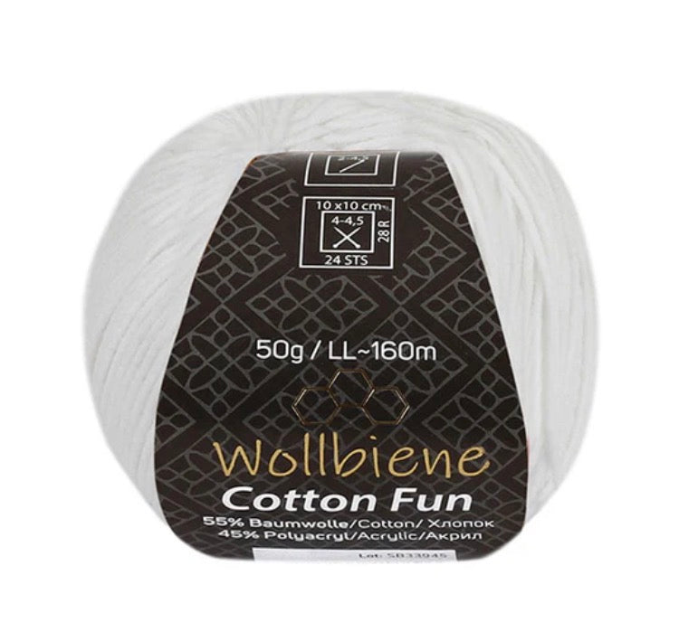 Wollbiene Cotton Fun Strickwolle 50g mit 55% Baumwolle