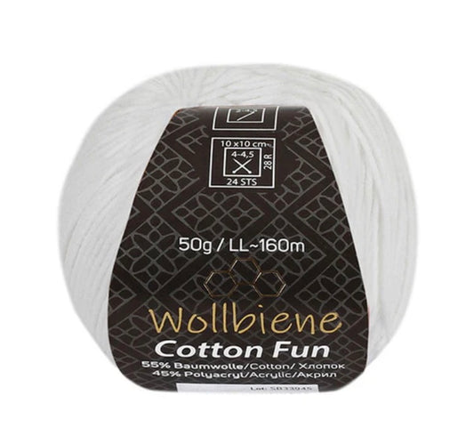 Wollbiene Cotton Fun Strickwolle 50g mit 55% Baumwolle