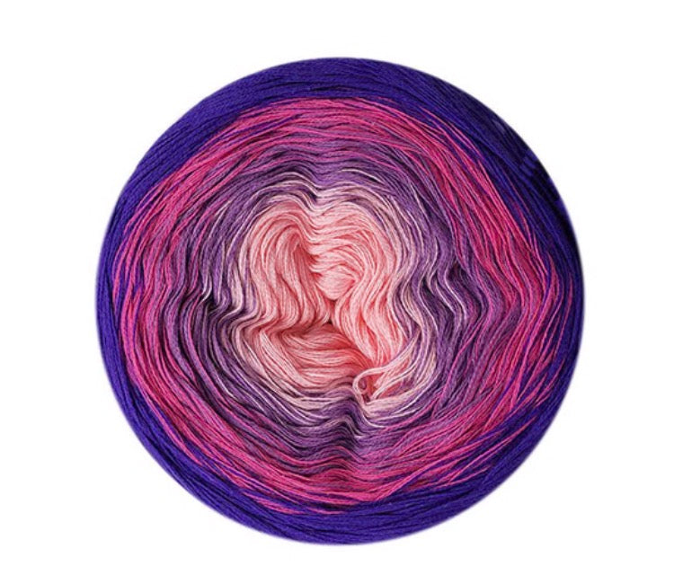 Wollbiene Aura Cotton Bobbel 200g Farbverlauf 100% Baumwolle 800m