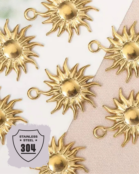 EDELSTAHL- Sonne Charm Gold
