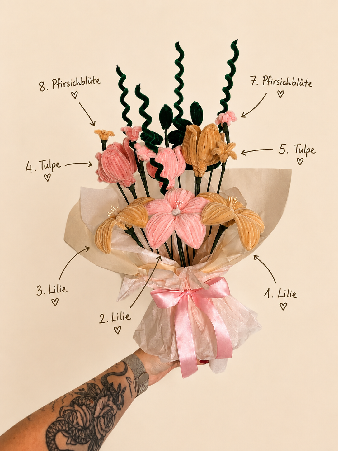 💐 Dein Für-immer-Strauß- Konfigurator| Handgemachte Blumen, die niemals verwelken
