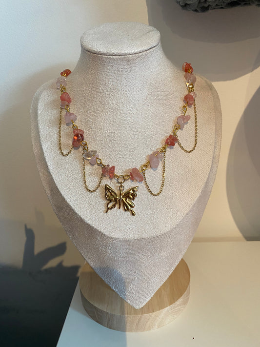 UNIKATKETTE- „Golden Butterfly Magic 🦋✨“ Gold