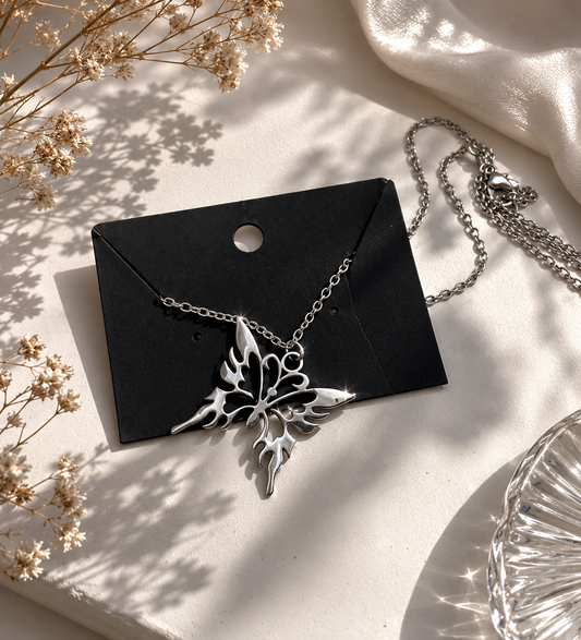 EDELSTAHL- Kette „Butterfly“ Silber