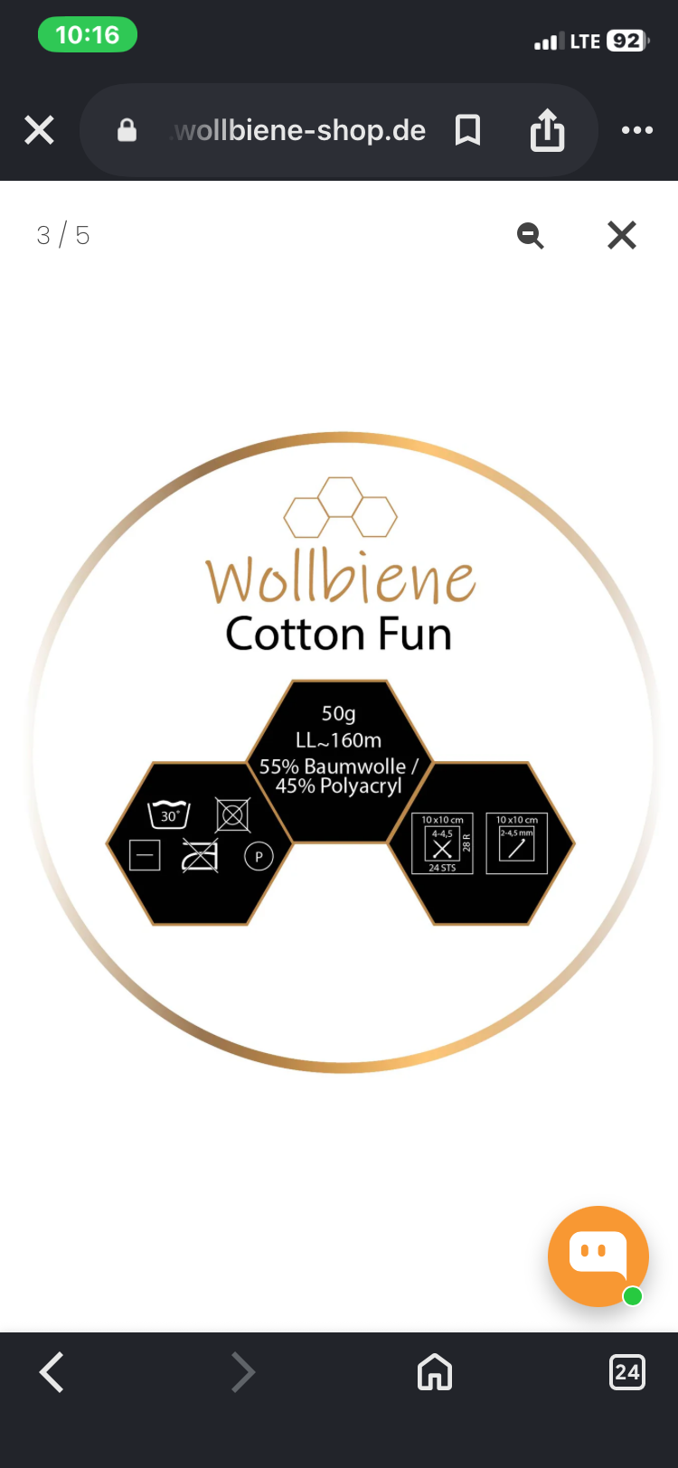 Wollbiene Cotton Fun Strickwolle 50g mit 55% Baumwolle