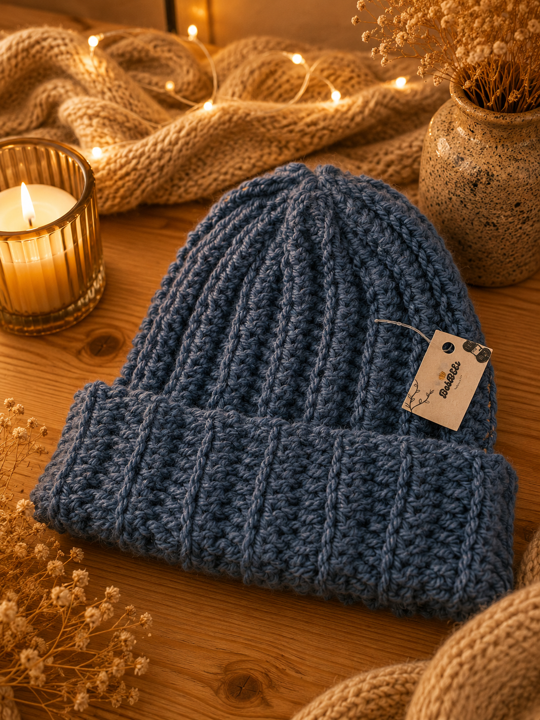 Beanie blau