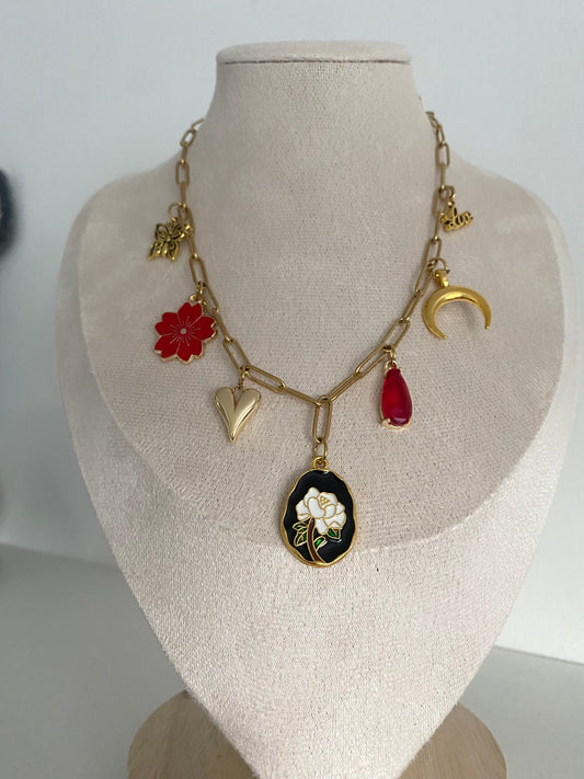 Charm- Kette „Moonlit Rose“ Gold
