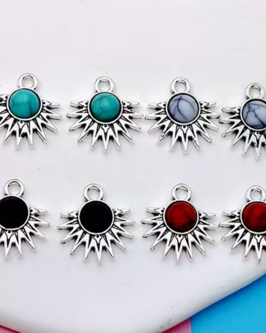 Sonnenstrahl- Charm Silber