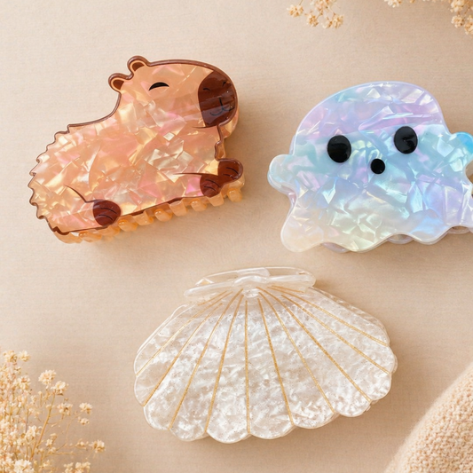 Capybara, Muschel & Geist Haarklammer