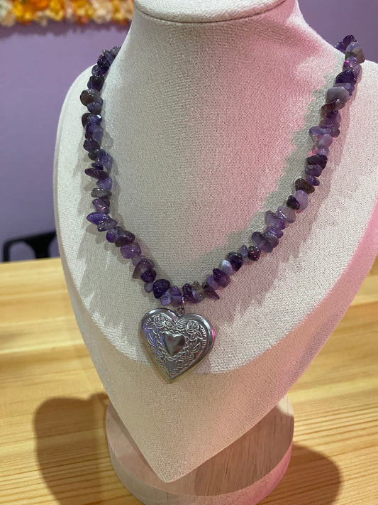 AURALINE Kette- „Lavender Love 💜💗🌿“