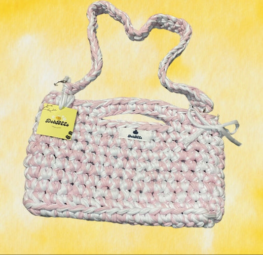 Tasche „KLARA“- rosa|weiß