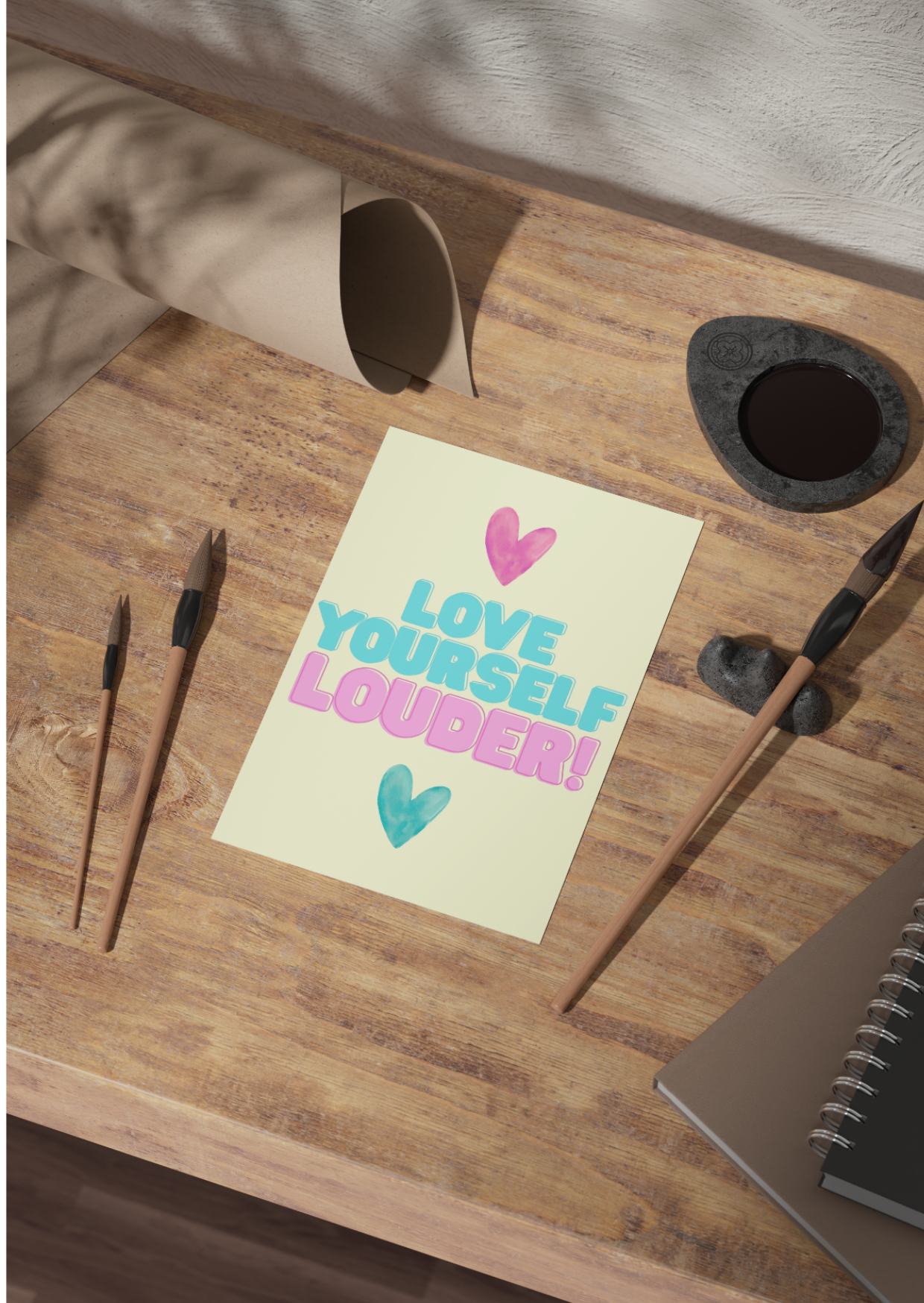 Selbstliebe- Postkarte- „Love Yourself Louder“